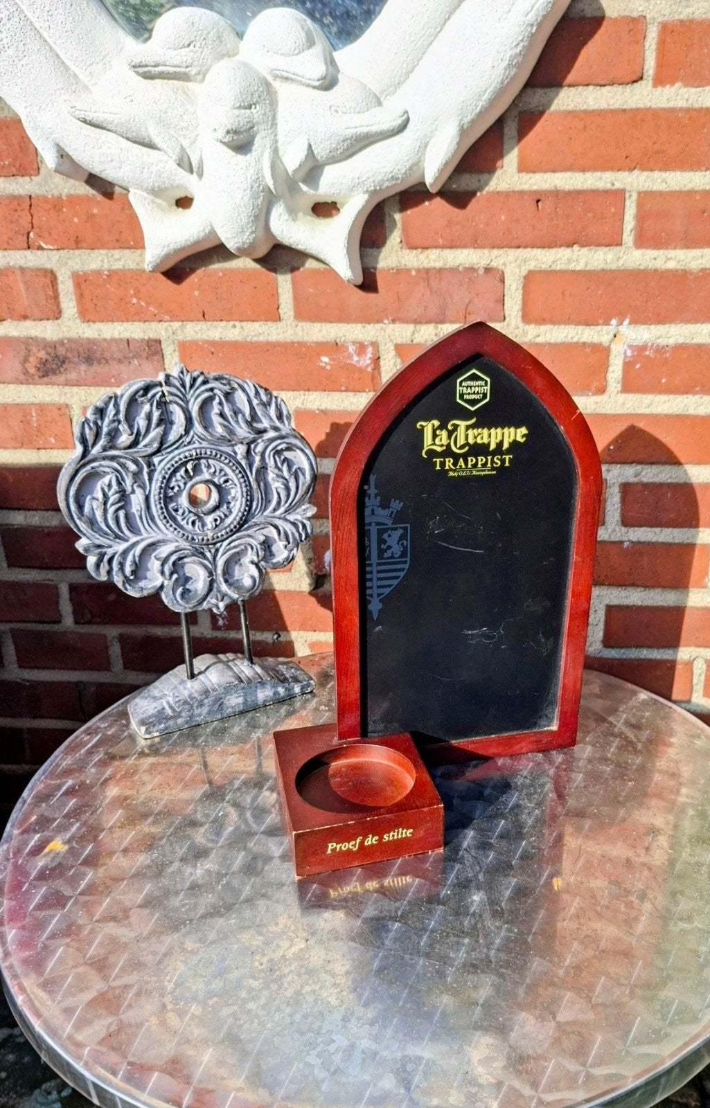 La Trappe Reclame, krijt- glas- bord, Ophalen of Verzenden, Zo goed als nieuw, Reclamebord, Plaat of Schild, La Trappe