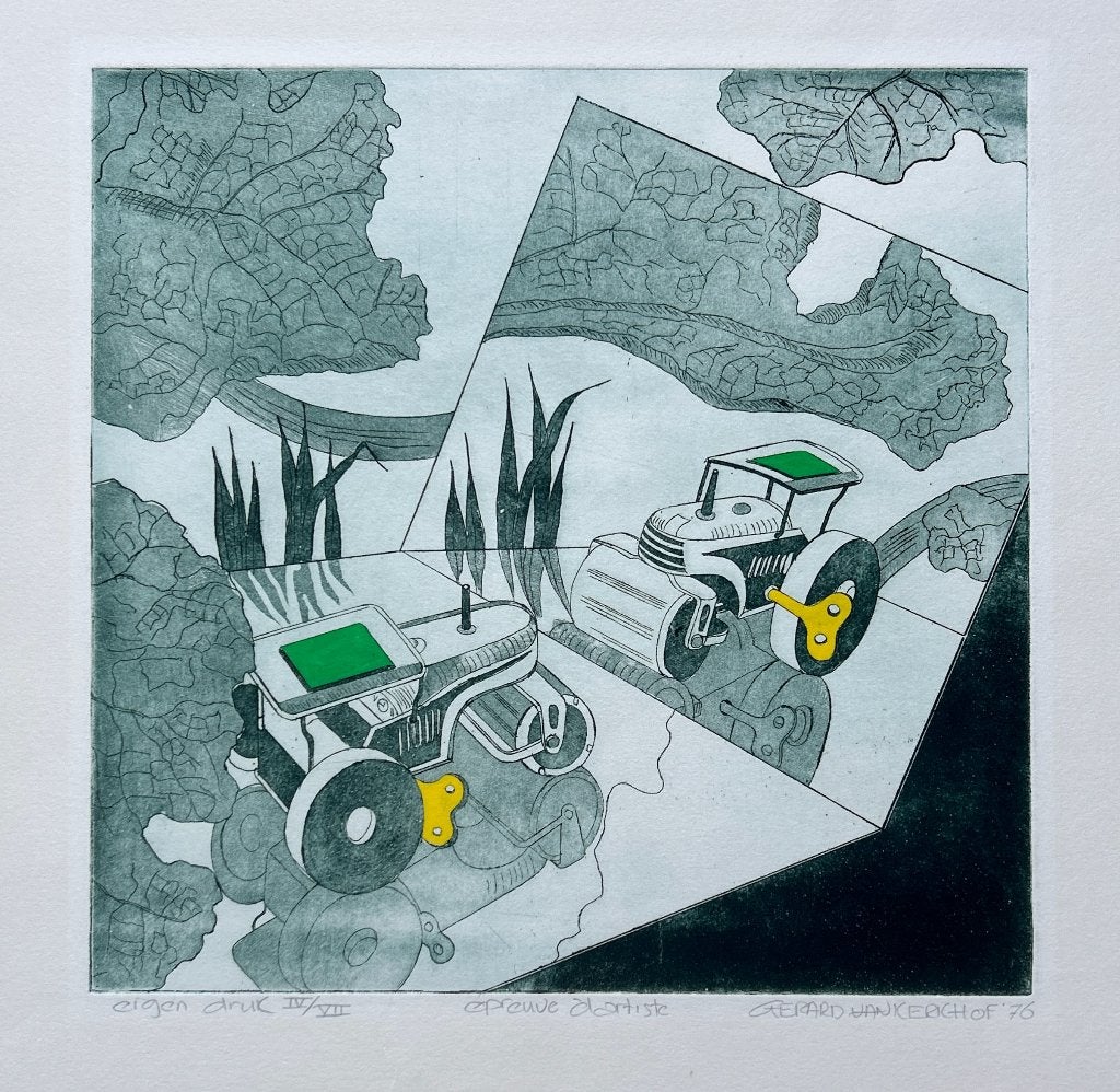 Ets Gerard van Kerkhof, Antiek en Kunst, Kunst | Litho's en Zeefdrukken, Verzenden, Origineel, Overige onderwerpen, Ets