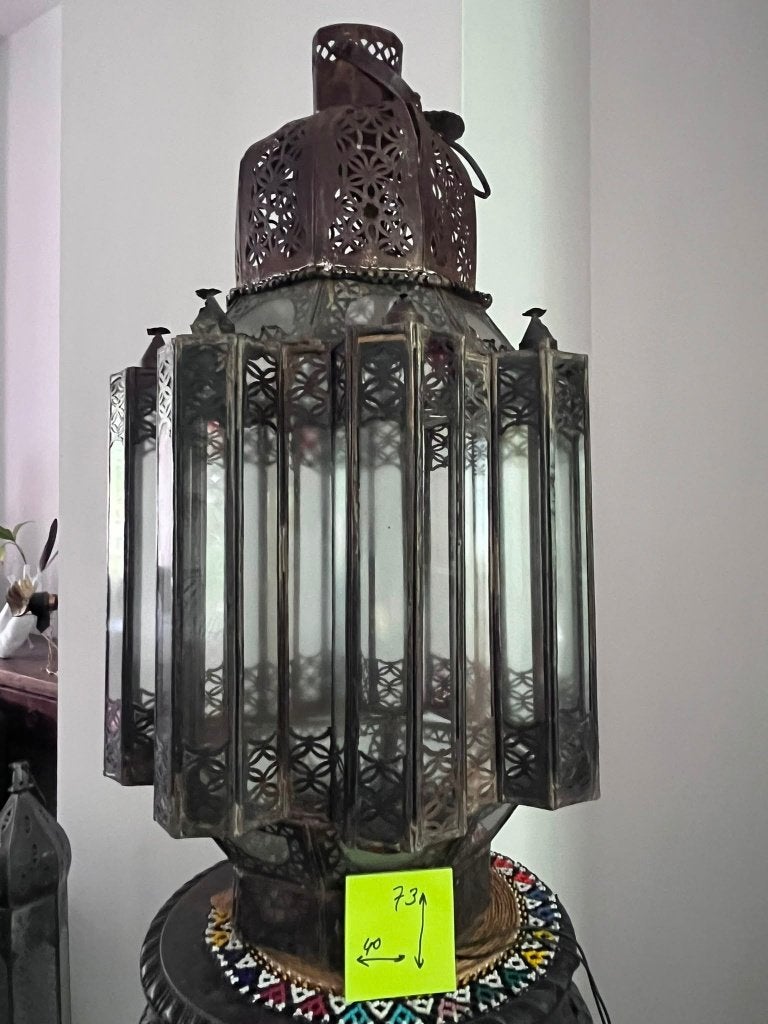 Marrokaanse Lamp XL, Ophalen, Gebruikt, Glas