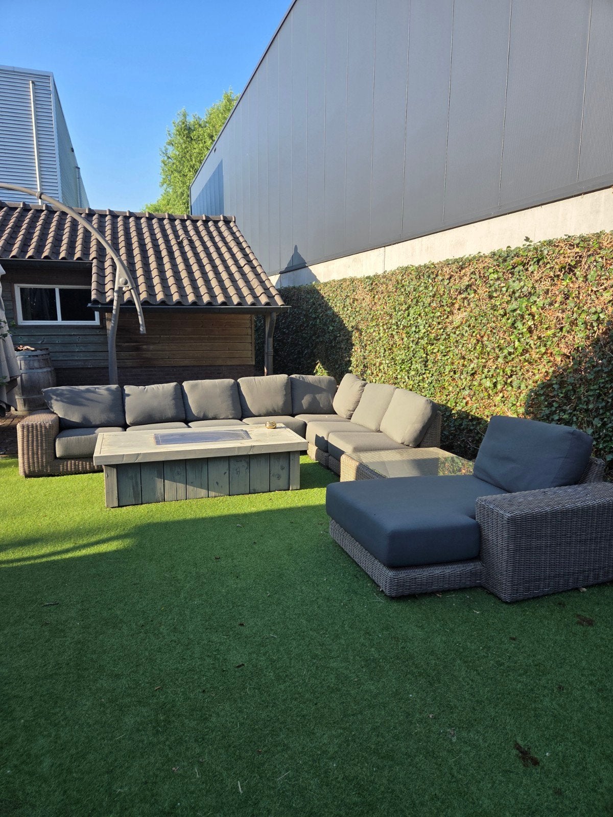 Luxe 4-Seasons Tuinset met Gashaard - Zo goed als nieuw, Ophalen, Meer dan 8 zitplaatsen, Zo goed als nieuw, Loungeset