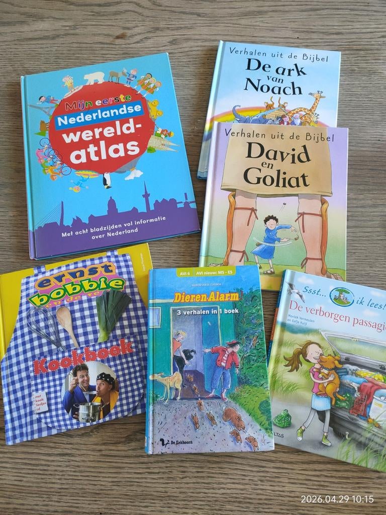 Kinderboekenpakket: Atlas, Bijbelverhalen, Kookboek & meer, Boeken, Kinderboeken | Jeugd | onder 10 jaar, Ophalen of Verzenden