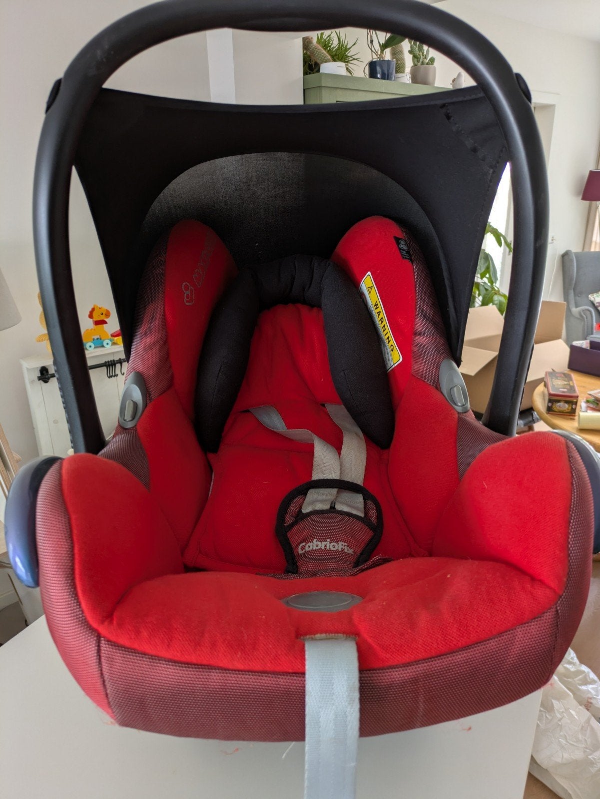 Maxi-Cosi CabrioFix autostoel 0-13 kg - Rood, Ophalen, 0 t/m 13 kg, Maxi-Cosi, Gebruikt