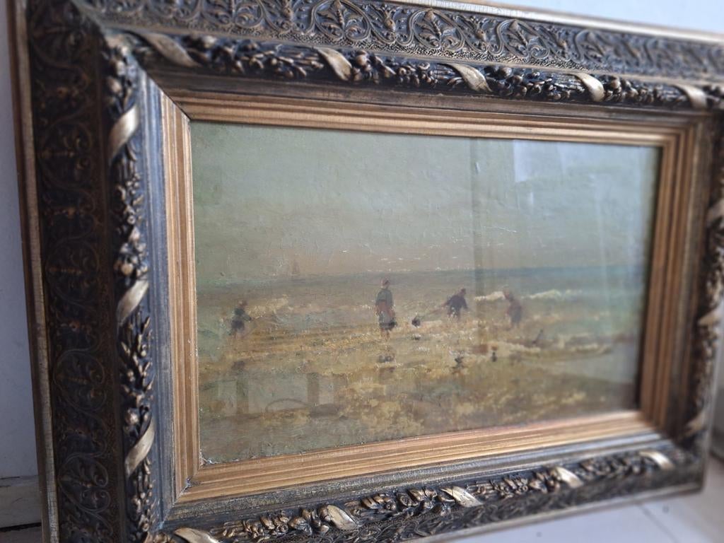 Olieverf schilderij Arie Knikker - Spelende kinderen, Ophalen