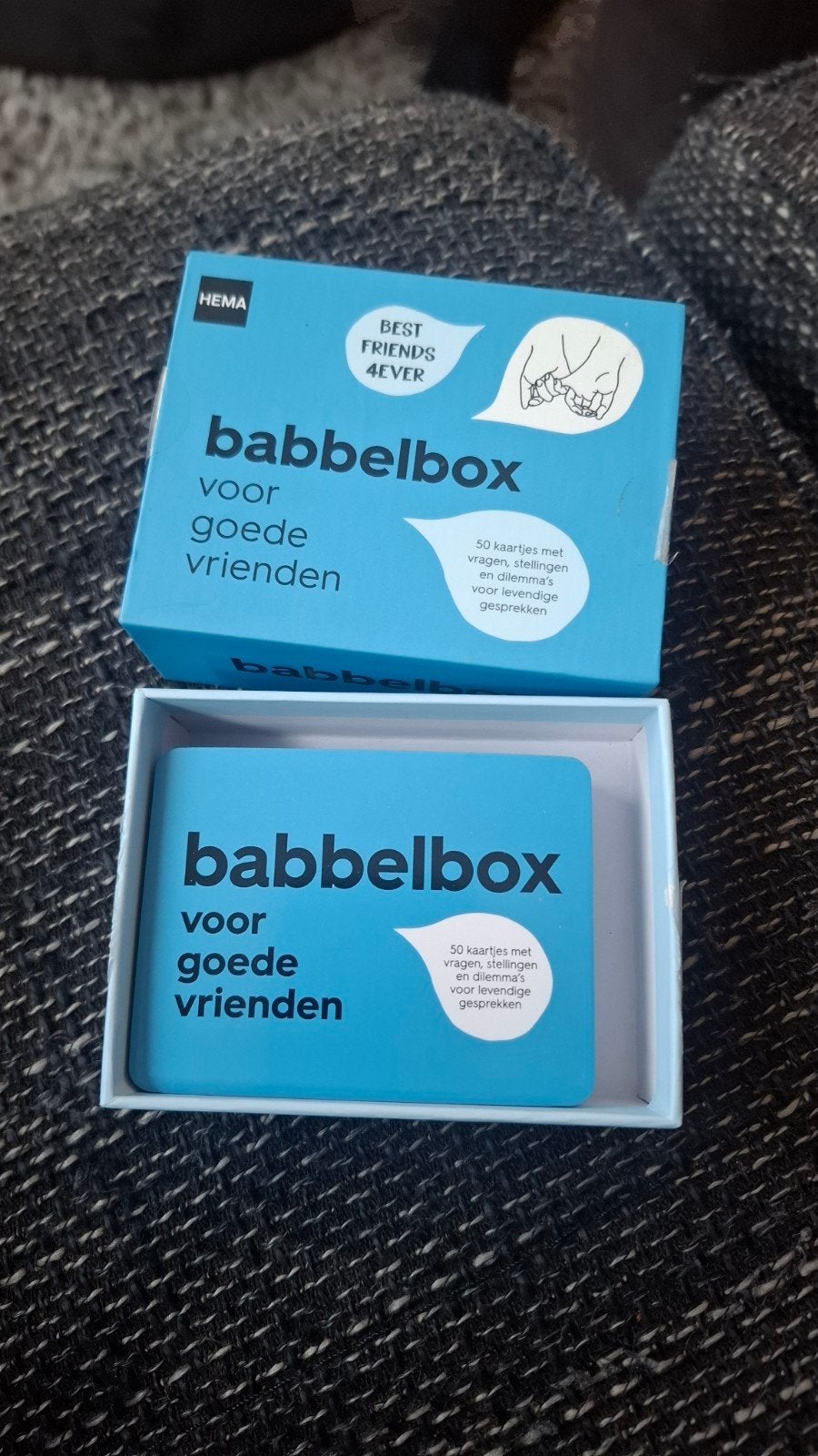 Babbelbox voor goede vrienden - HEMA mannen variant, Een of twee spelers, Ophalen of Verzenden, Zo goed als nieuw, HEMA