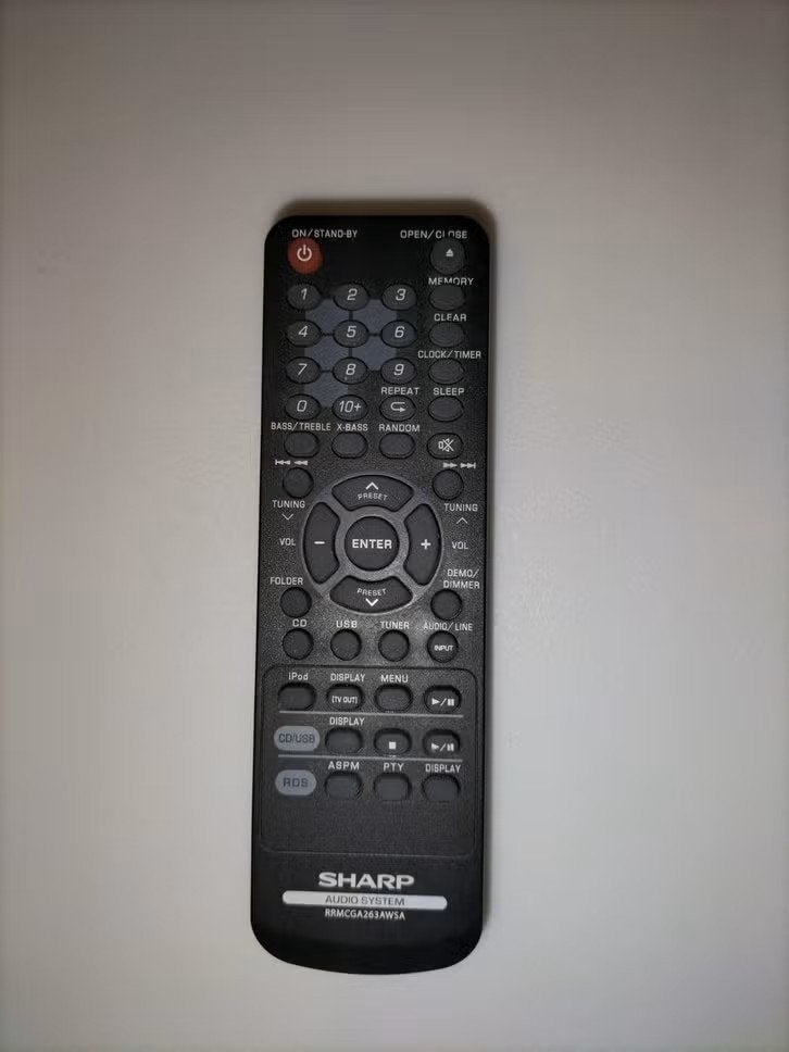 Sharp Afstandsbediening RRMCGA263AWSA voor Audiosysteem, Ophalen of Verzenden