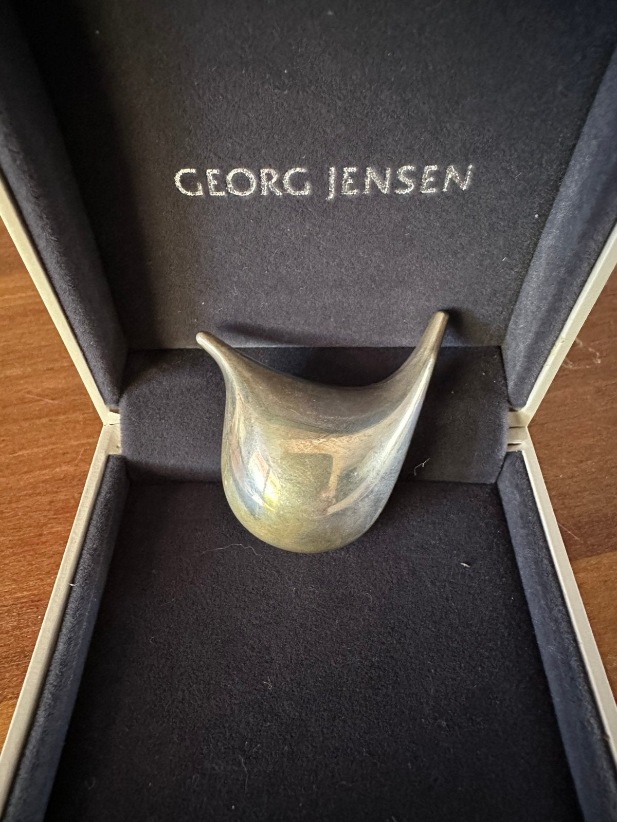 Georg Jensen No. 329 broche -vogel - vintage originele doo, Ophalen of Verzenden, Gebruikt, Zilver