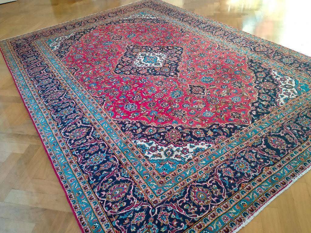 Wollen Perzisch tapijt Kashan 248 x 353, Ophalen, Overige kleuren, 200 cm of meer, Zo goed als nieuw