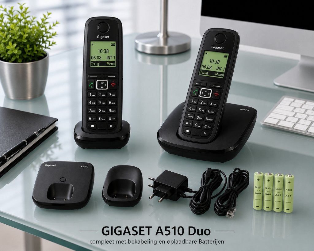 Mooie GIGASET A510 Duo geheel compleet, Ophalen of Verzenden, Zo goed als nieuw, 1 handset