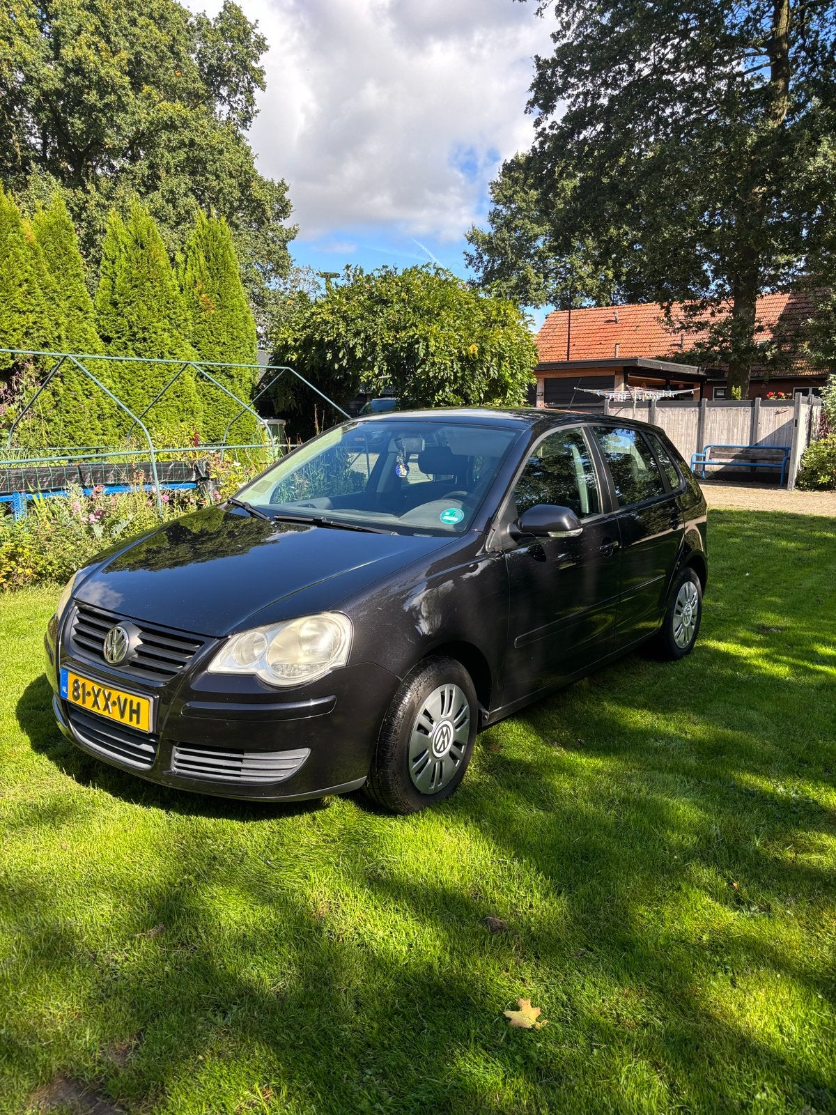 Volkswagen Polo 1.4 16V 59KW 2007 Zwart, Voorwielaandrijving, Stof, 40 €/maand, 4 cilinders