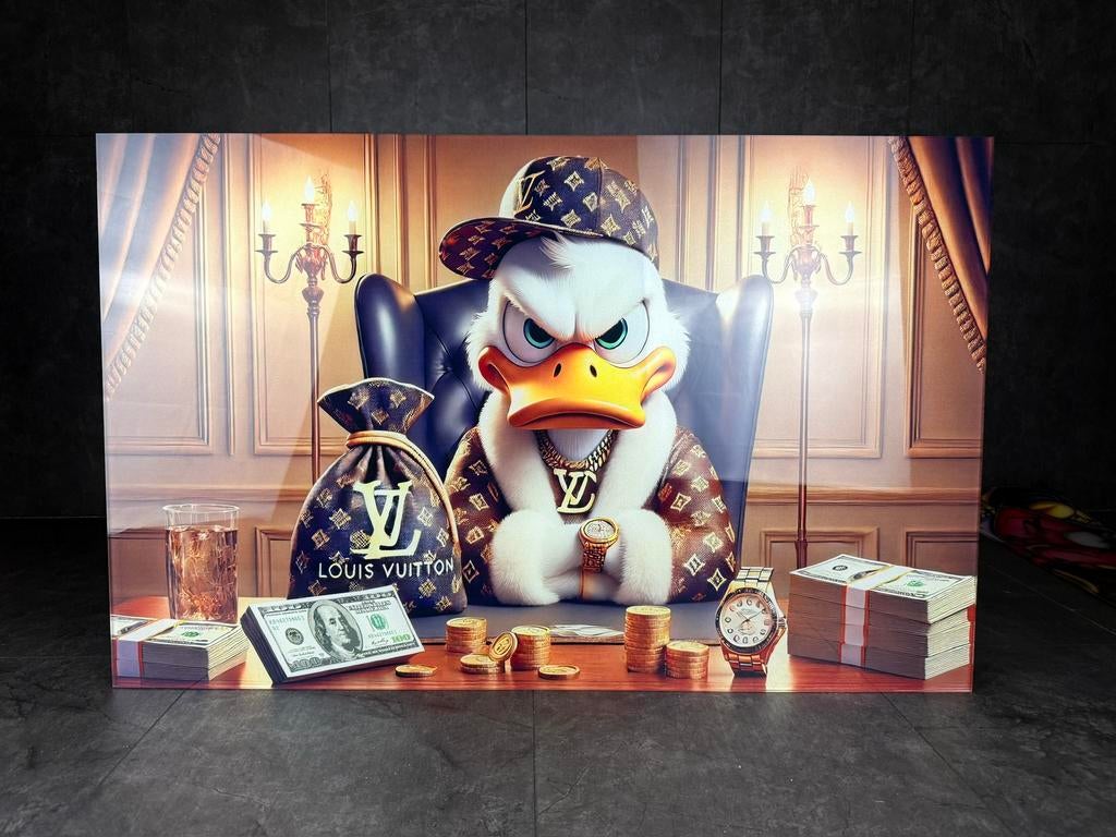Donald Duck LV plexiglas schilderij, Ophalen of Verzenden
