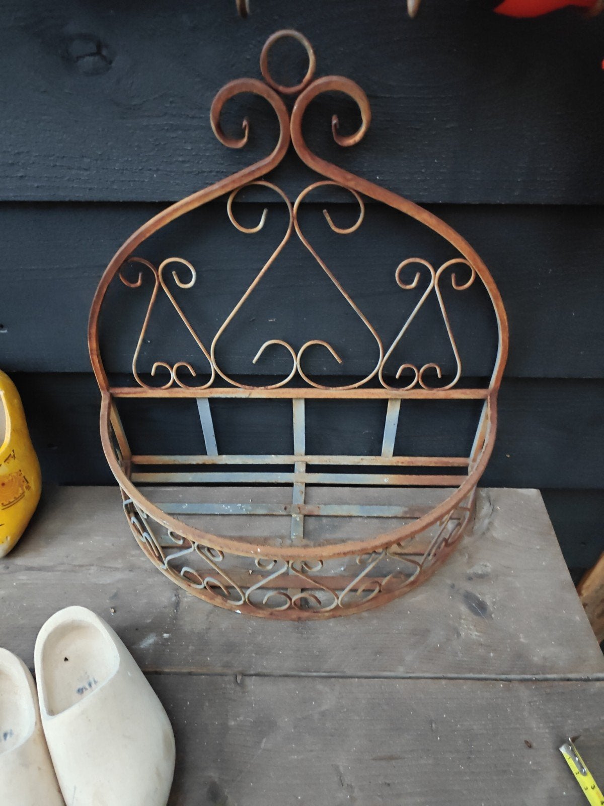 Ijzeren plantenhouder, Tuin en Terras, Tuinwanddecoratie, Ophalen of Verzenden