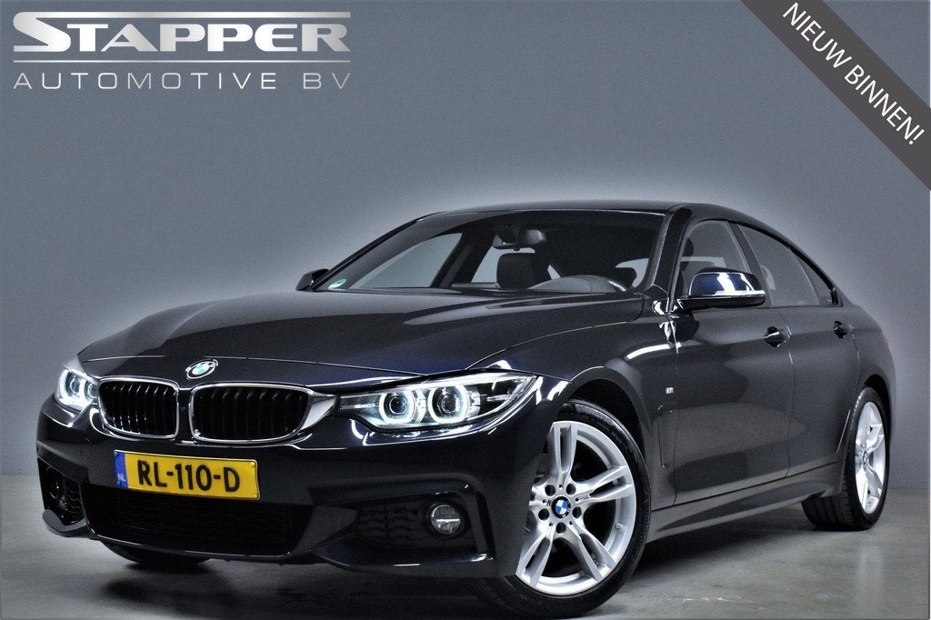 BMW 4 Serie Gran Coupé 418i Automaat M-Pakket OrgNL Dealer, Auto's, BMW, Automaat, Gebruikt, Zwart, 3 cilinders