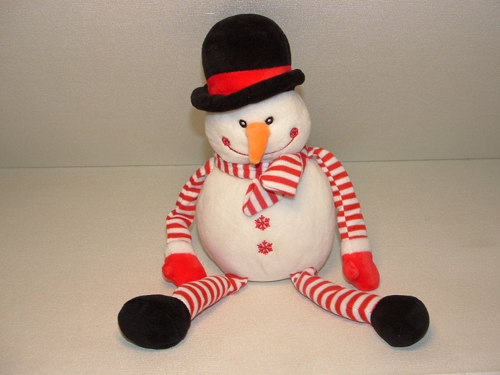 ZD TRADING SNEEUWPOP VELOURS WIT TRICOT ROOD/WIT, Ophalen of Verzenden, Nieuw, Overige typen