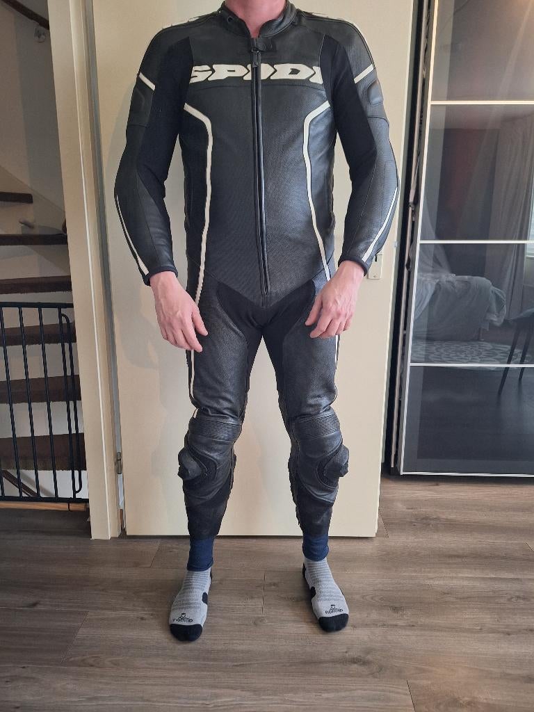Spidi lederen motorpak maat 50, Motoren, Ophalen, Heren, Spidi on track, Overall