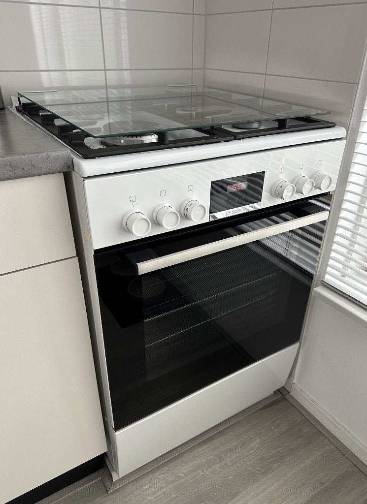 Bosch HXN390I20N EXCLUSIV - Gasfornuis, Ophalen, Gebruikt, 60 cm of meer, 4 kookzones