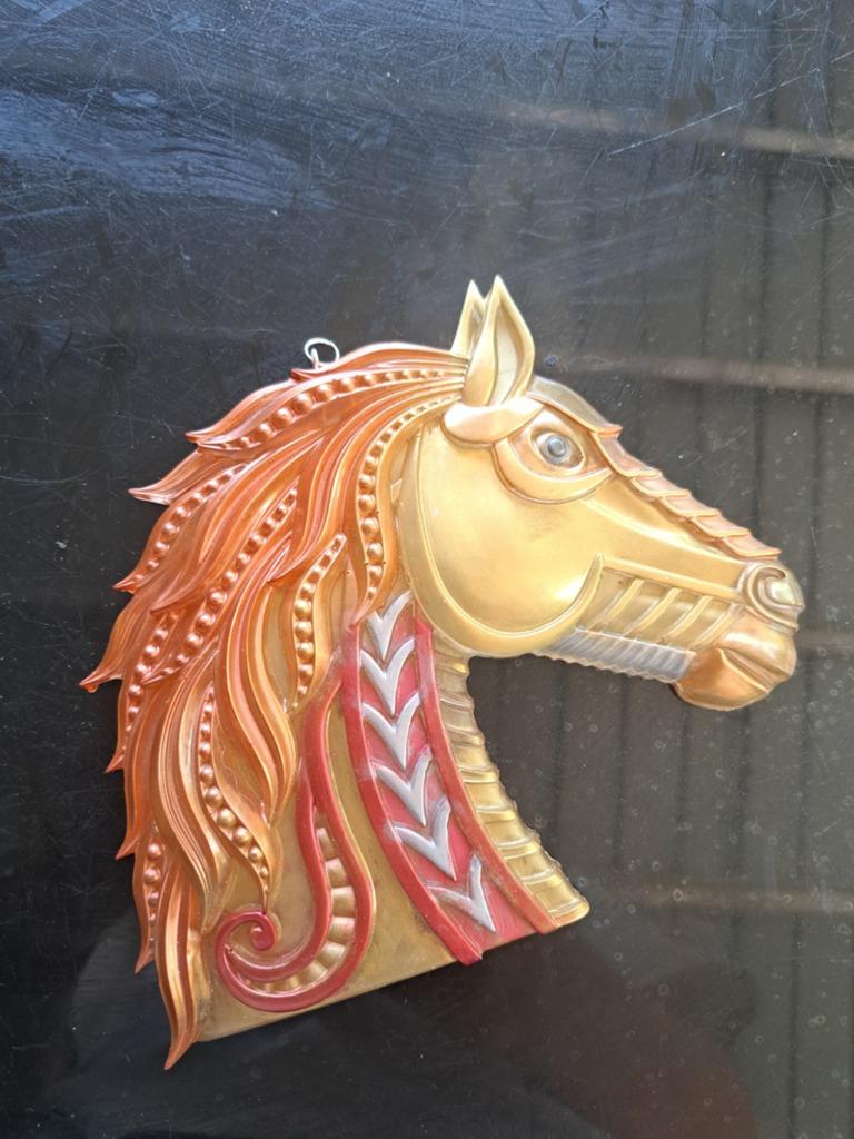 Uniek Epoxy Paardenhoofd - Wanddecoratie, Antiek en Kunst, Minder dan 20 cm, Kunststof, Ophalen of Verzenden, Wanddecoratie
