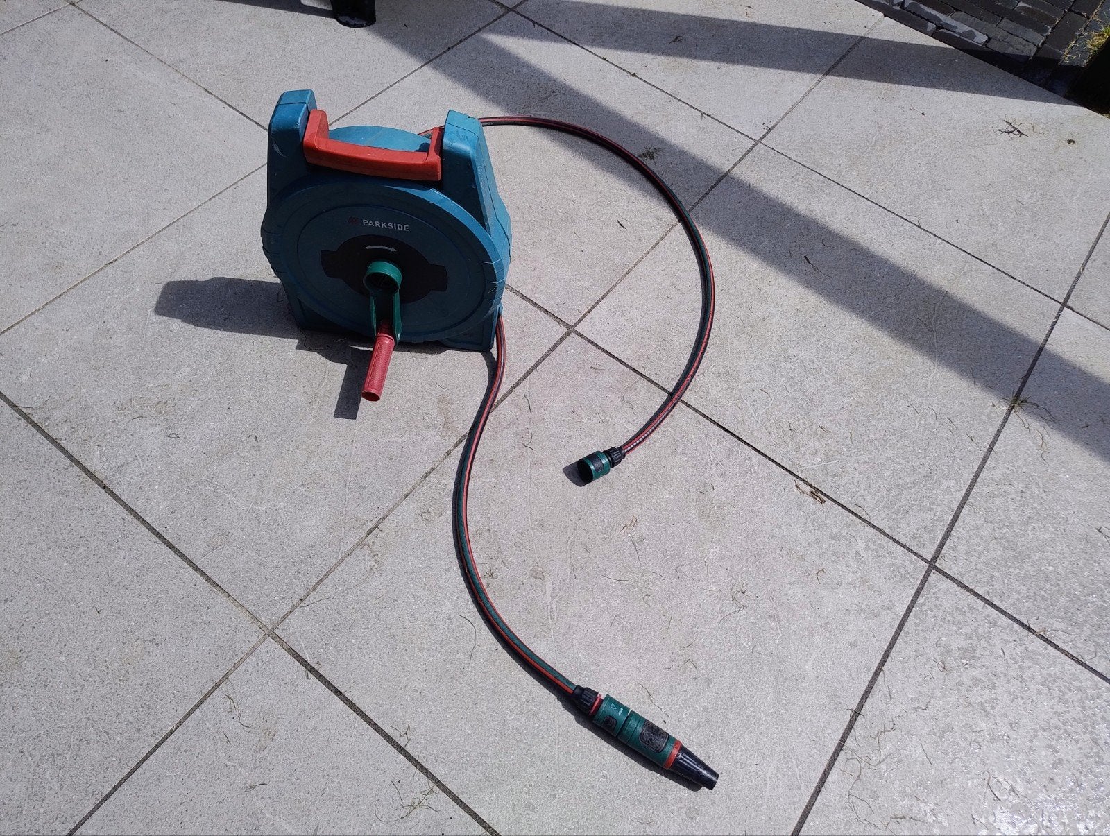 Parkside Tuinslanghaspel met slang, Ophalen, Gebruikt, Tuinslanghaspel