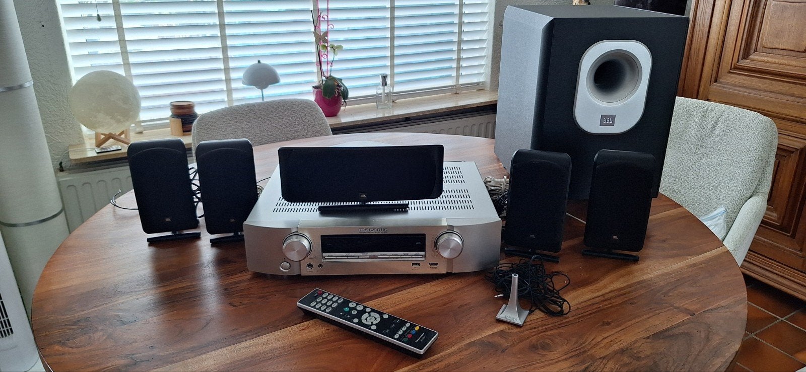 Marantz NR1506 Receiver +JBL 5.1Speakers & Sub, 70 watt of meer, 5.1-systeem, Overige spelers, Ophalen