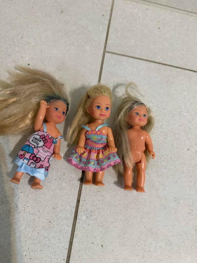 Set van 3 mini Barbie-achtige poppen, Ophalen of Verzenden, Zo goed als nieuw, Barbie