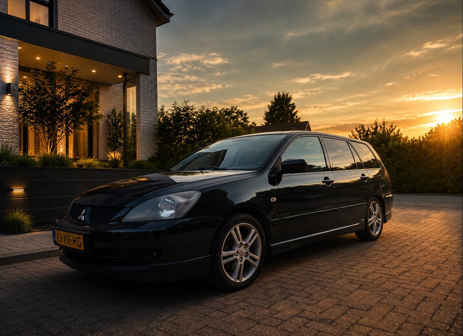 Mitsubishi Lancer 2.0 S Wagon 2007 Zwart, Auto's, Voorwielaandrijving, 1357 kg, Zwart, 4 cilinders