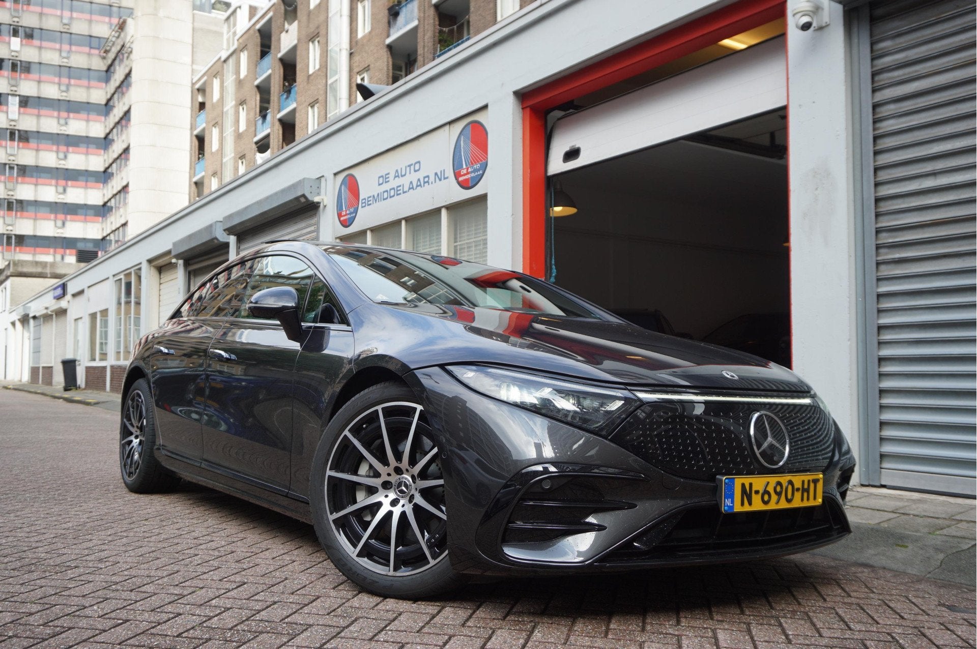 Mercedes-Benz EQS 450+ Edition 108 kWh AMG Airmatic | SOH 97, Auto's, Automaat, Dealer onderhouden, Achterwielaandrijving, Gebruikt