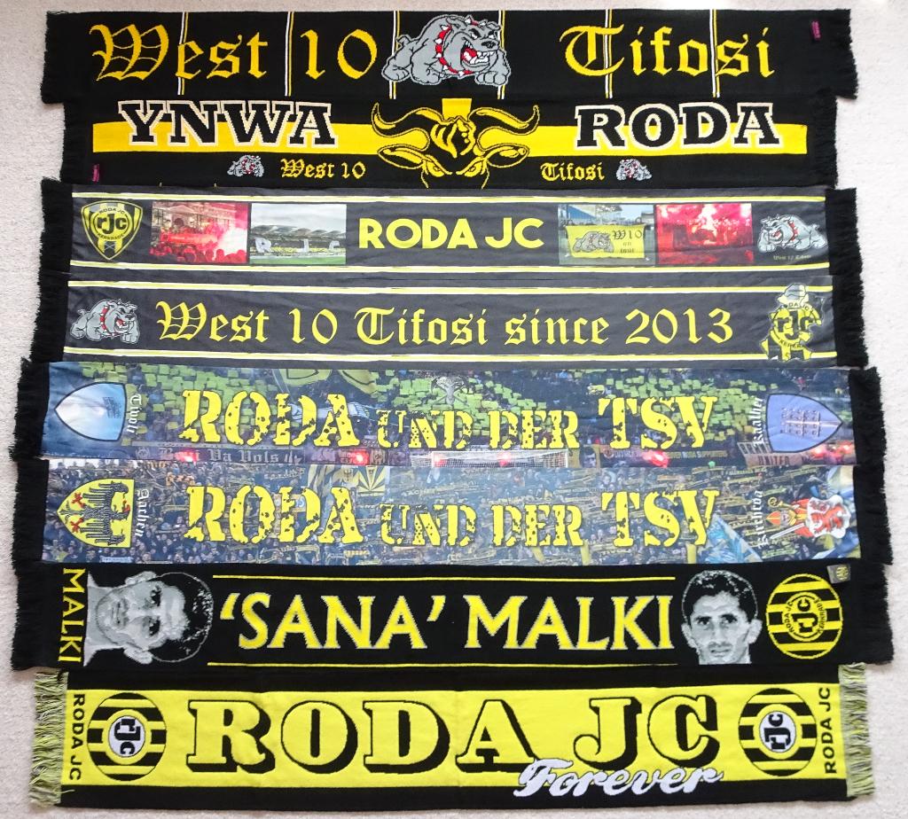 sjaals Roda JC Kerkrade (West 10 Tifosi), Verzamelen, Ophalen of Verzenden, Nieuw, Roda JC, Vaantje of Sjaal