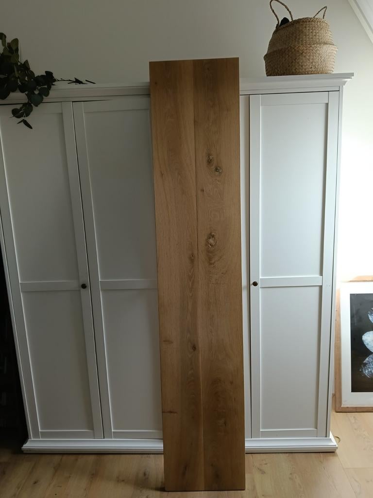 Massief eiken houten plank (voor Ikea Besta meubel), Ophalen, Zo goed als nieuw, 25 tot 50 cm, Minder dan 100 cm