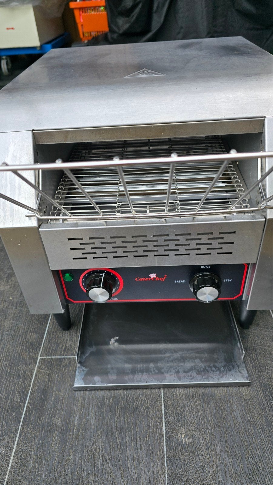 CaterChef Doorloop Toaster RVS - Professioneel Broodrooster, Ophalen of Verzenden, Gebruikt, Uitneembare kruimellade