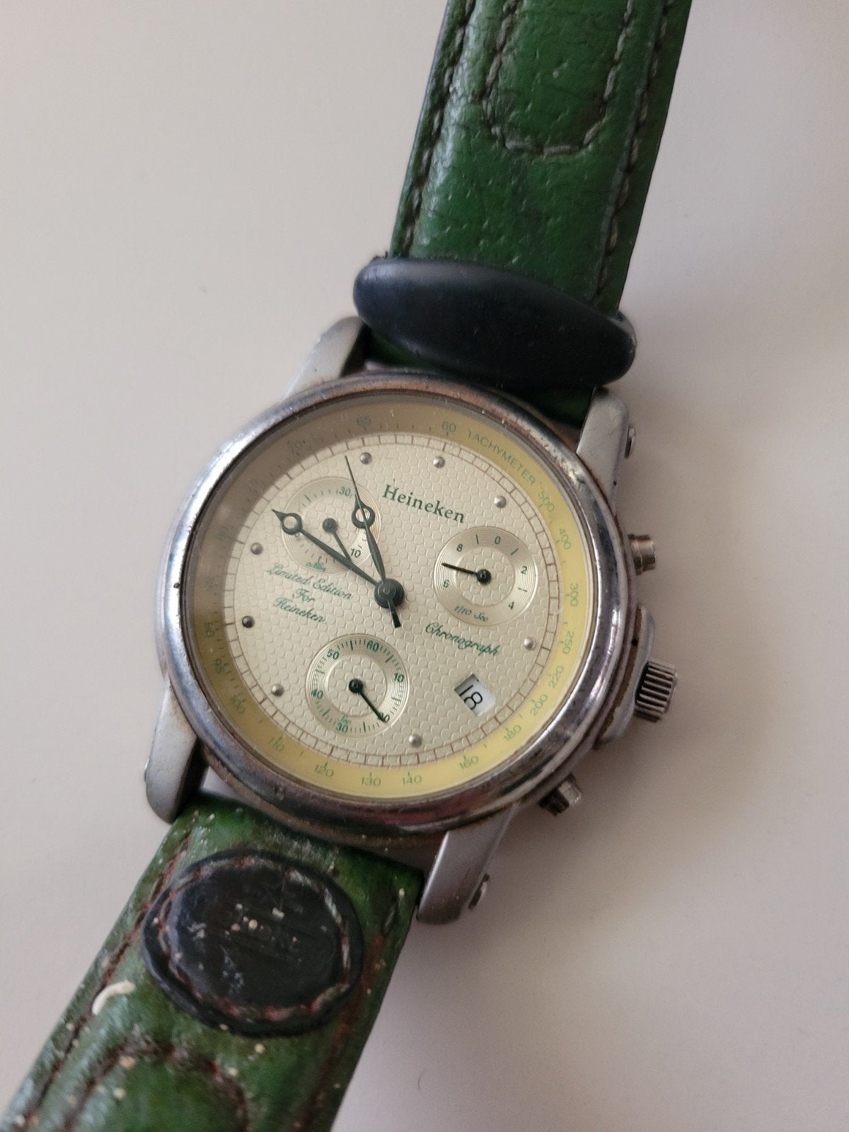 Olympic Heineken Horloge 1996, Sieraden, Tassen en Uiterlijk, Horloges | Heren, Ophalen, Overige merken