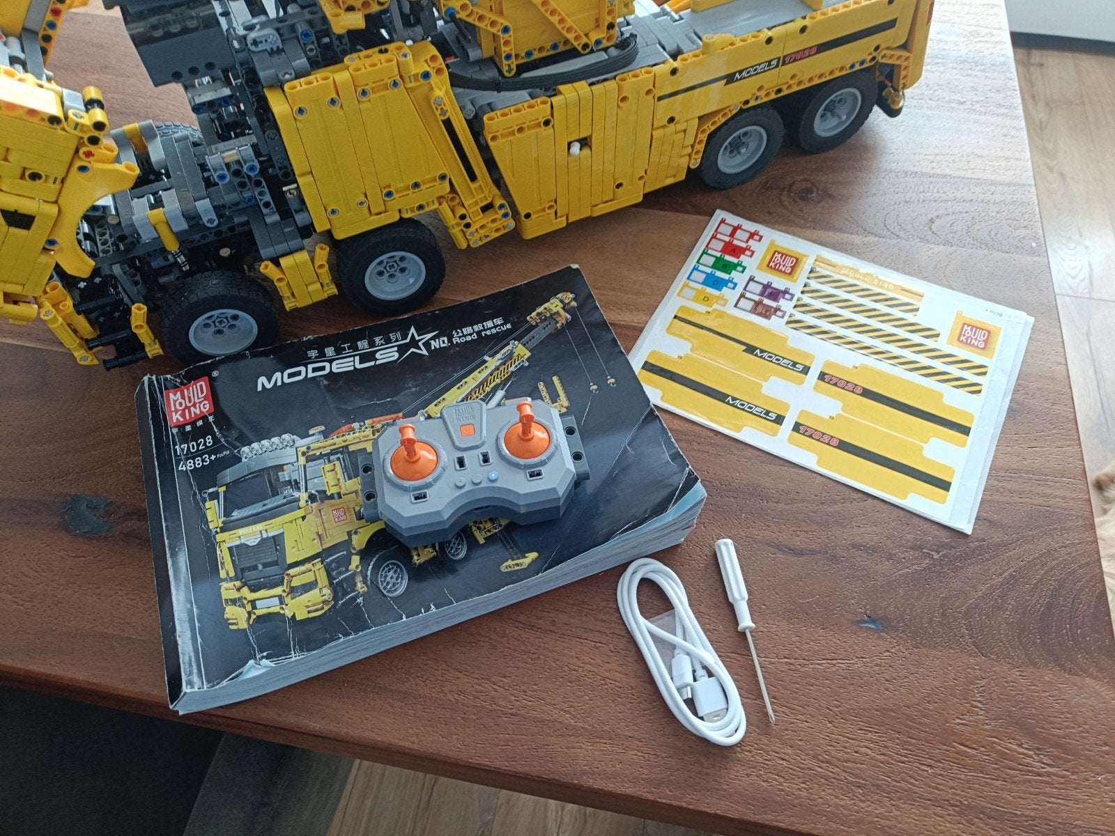 MOULDKING 17028 Takel vrachtwagen, Kinderen en Baby's, Lego Primo, Zo goed als nieuw, Complete set, Inclusief instructies