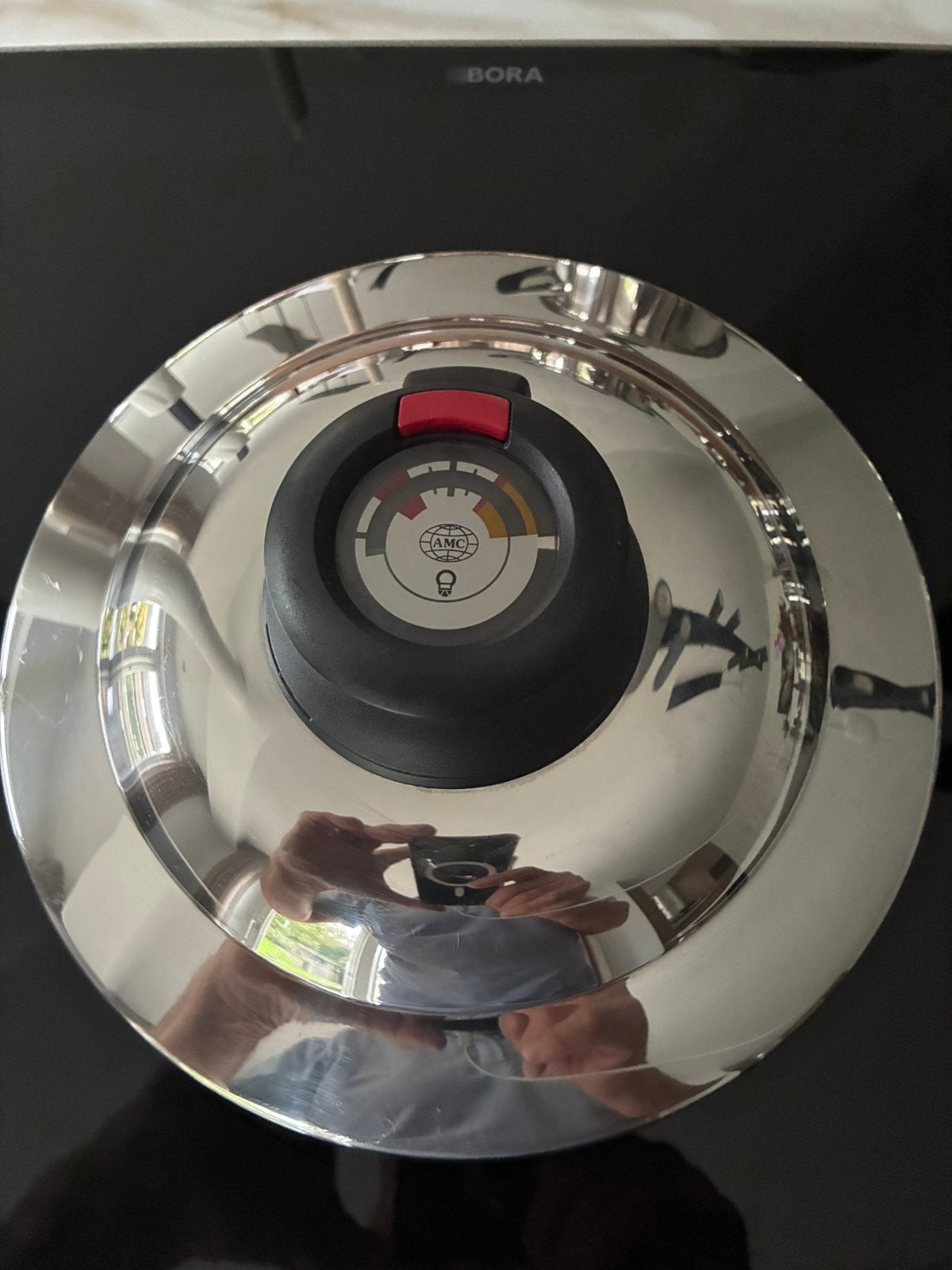 AMC sq 20 cm deksel model 3000, Gebruikt, Pannenset, Ophalen of Verzenden, Rvs