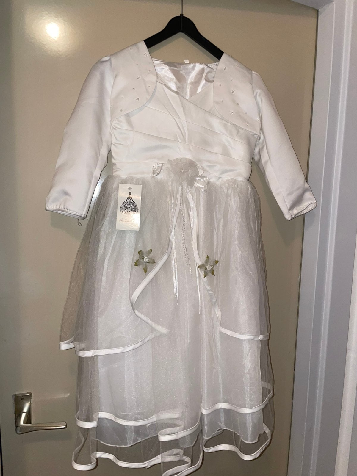 Exclusieve Witte Prinsessenjurk / Communiejurk uit VS (Etsy), Ophalen of Verzenden, Zo goed als nieuw, Meisje, Jurk of Rok