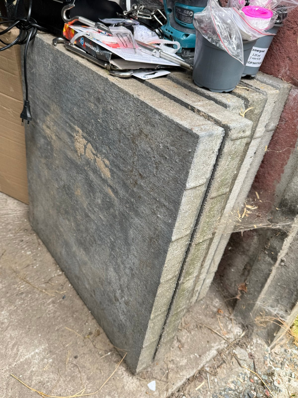 Staptegel tuin 60x60 cm - 6 stuks, Tuin en Terras, Tegels en Klinkers, Ophalen, Gebruikt, Minder dan 5 m², Beton