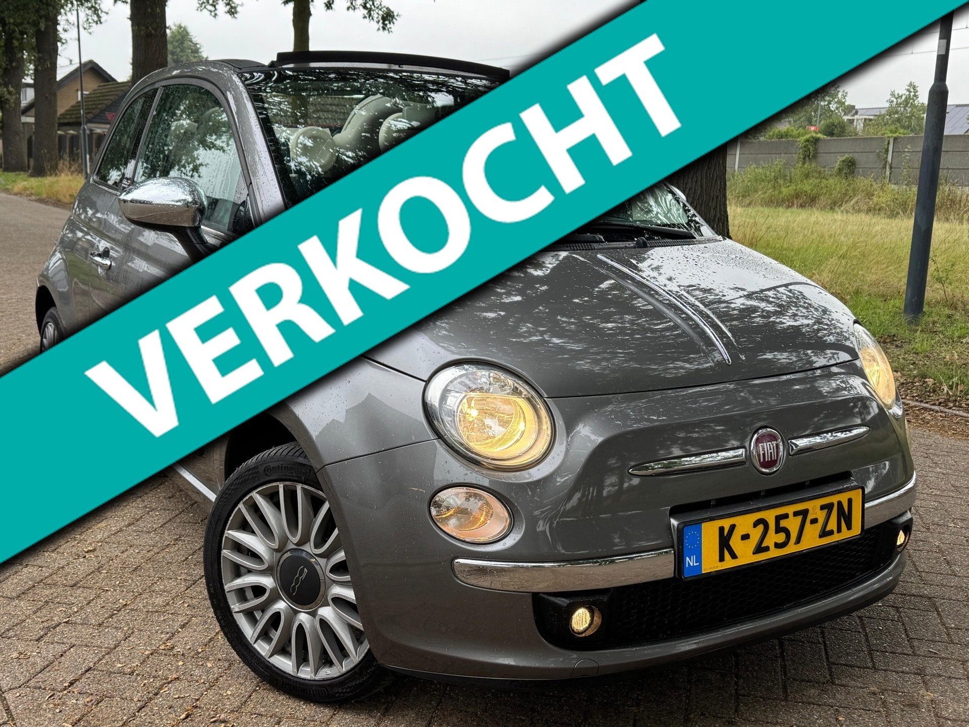 Fiat 500 C 1.2 Lounge 2014 Cabriolet NIEUWE APK, Voorwielaandrijving, Gebruikt, Cabriolet, Leder