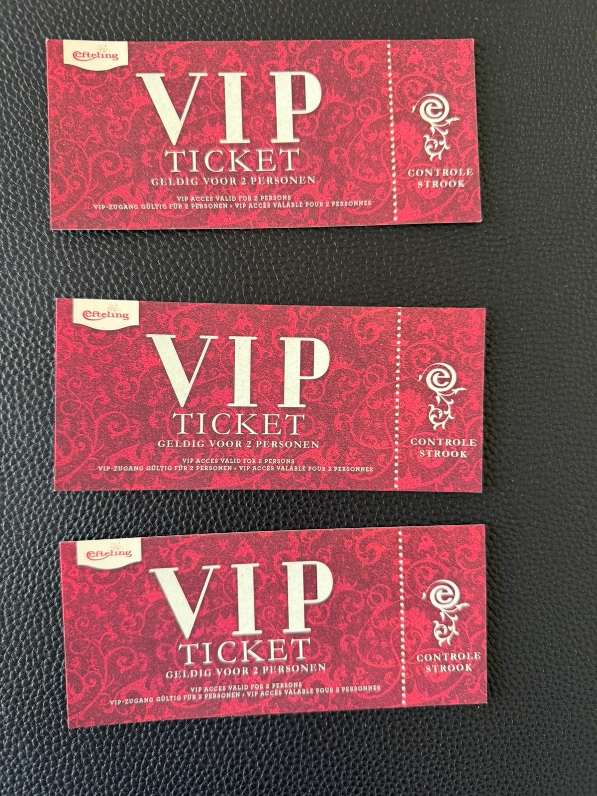 Vip tickets efteling 3x zie extra tekst, Tickets en Kaartjes, Drie personen of meer