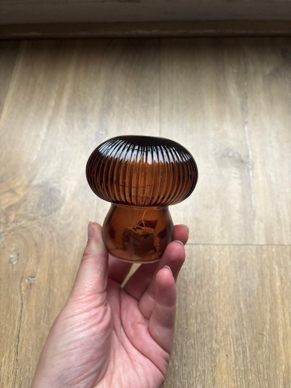 Schattig LED Paddenstoel Lampje - Sfeervolle Verlichting, Huis en Inrichting, Woonaccessoires | Overige, Nieuw, Glas, Bruin, Overige stijlen