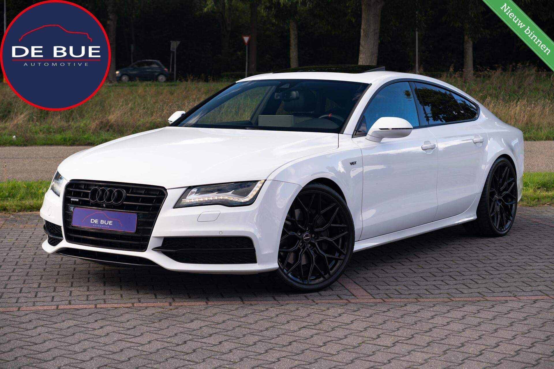 Audi A7 Sportback 3.0 TDI BiT 313PK Quattro|S-line|Panoramad, Auto's, Euro 5, Gebruikt, Zwart, 4 stoelen