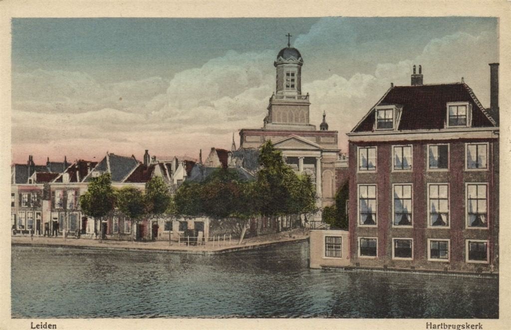 Leiden - Hartbrugskerk - ongelopen, Ophalen of Verzenden, Voor 1920, Ongelopen, Zuid-Holland