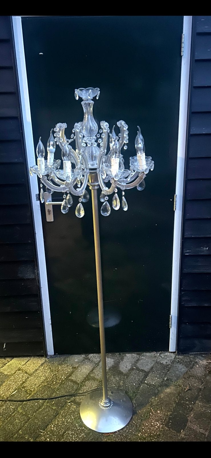 Kroonluchter, Huis en Inrichting, Lampen | Kroonluchters, Ophalen, Zo goed als nieuw, Metaal, E14 (klein)