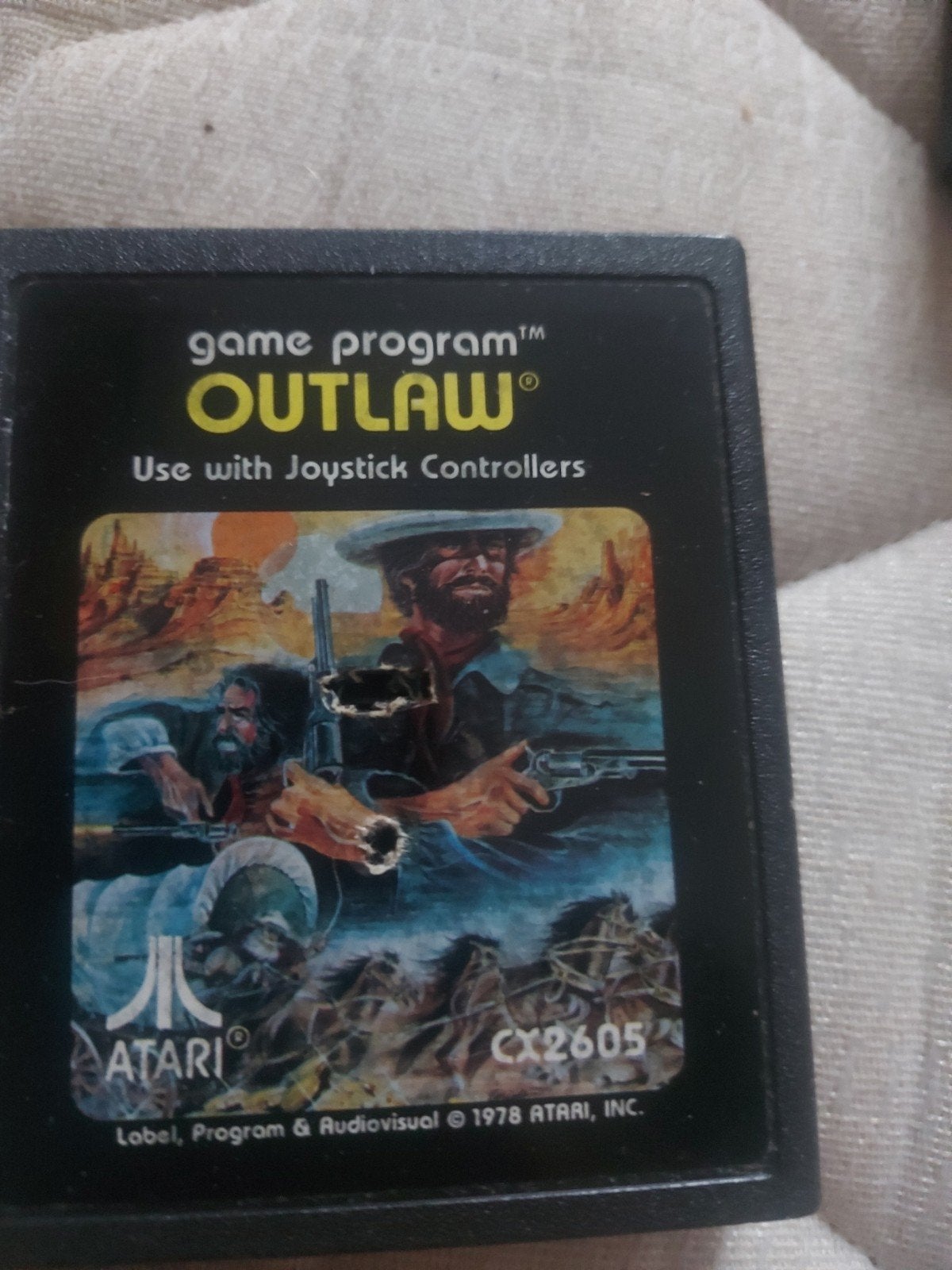 Atari 2600 Outlaw Game Cartridge - Klassieke Western Shooter, Ophalen of Verzenden