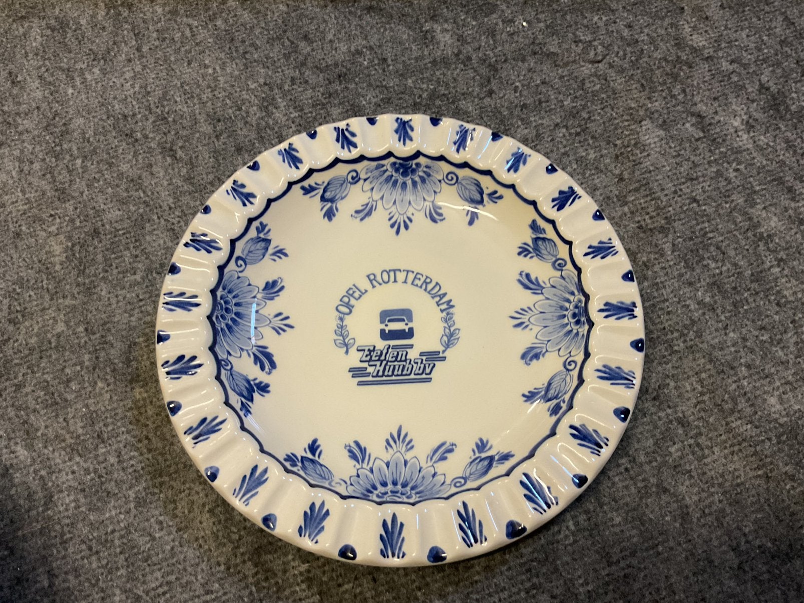 Delfts blauwe asbak van 24 cm doorsnee, Antiek en Kunst, Ophalen