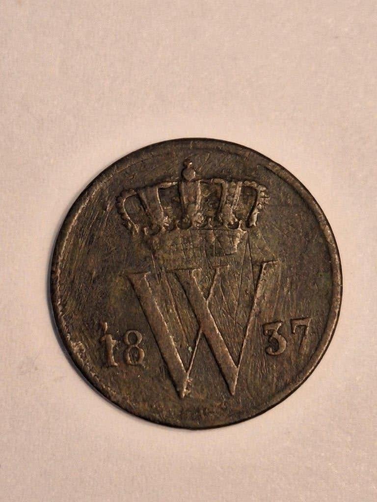Nederlandse 1 cent munt Koning Willem I 1837, Ophalen of Verzenden, Koning Willem I, 1 cent, Losse munt