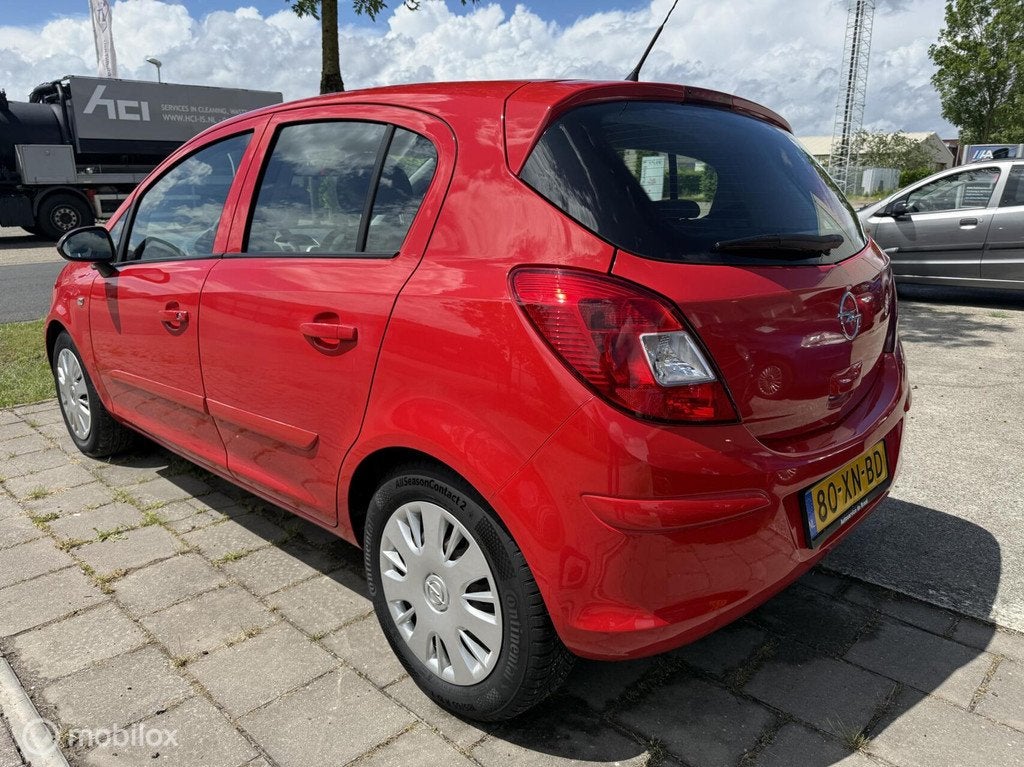 Opel Corsa 1.2-16V Business 2007 | 5- deurs | Airco | Cruise, Voorwielaandrijving, Stof, Gebruikt, Zwart
