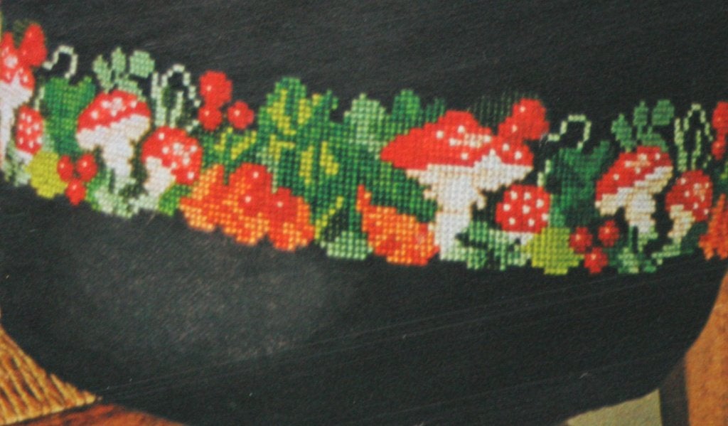 Borduurpatroon  Rand Paddestoel nr 875, Verzenden, Nieuw, Handborduren, Patroon