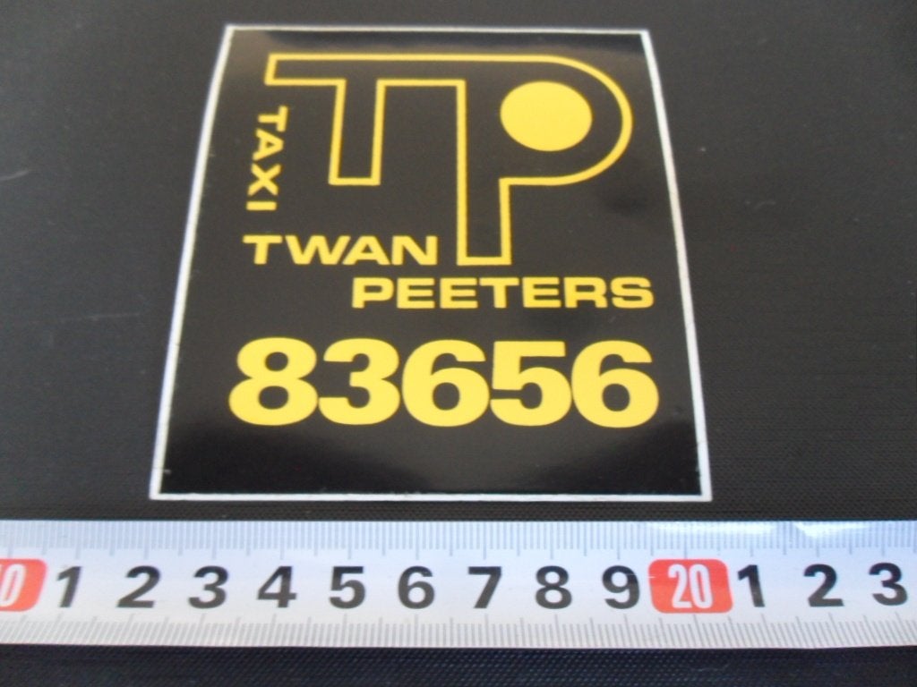 sticker TAXI twan peeters 83656, Verzamelen, Ophalen, Zo goed als nieuw