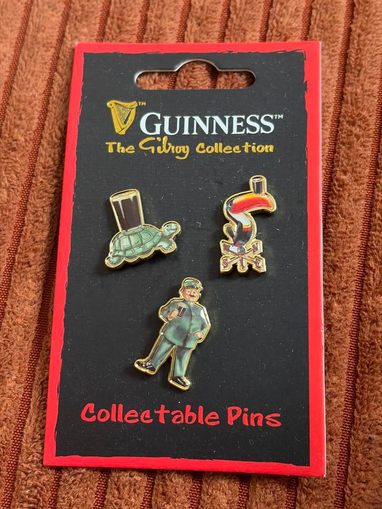 Guinness The Gilroy Collection Collectable Pins Set, Verzamelen, Ophalen of Verzenden, Nieuw, Merk, Speldje of Pin