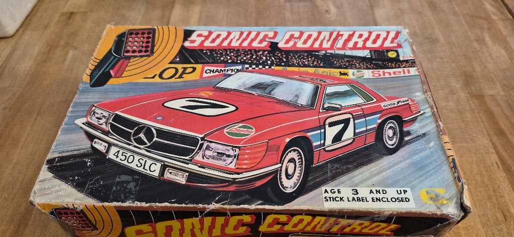 Vintage Sonic Control raceauto met afstandsbediening, Ophalen of Verzenden, Gebruikt, Jongen of Meisje