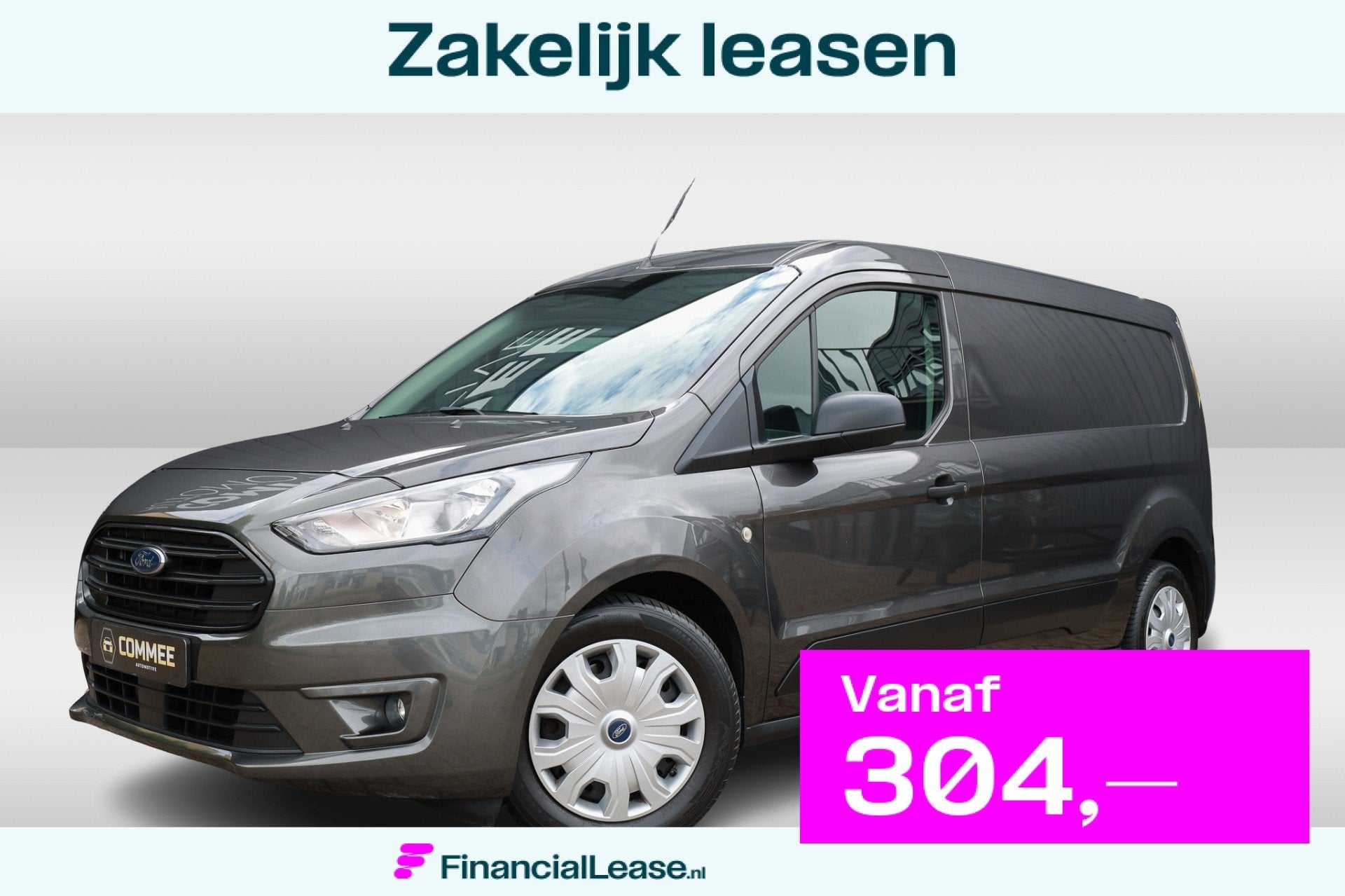 Ford Transit Connect 1.5 EcoBlue L2 Trend 3 zits 120PK Autom, Gebruikt, Zwart, 4 cilinders, Bedrijf