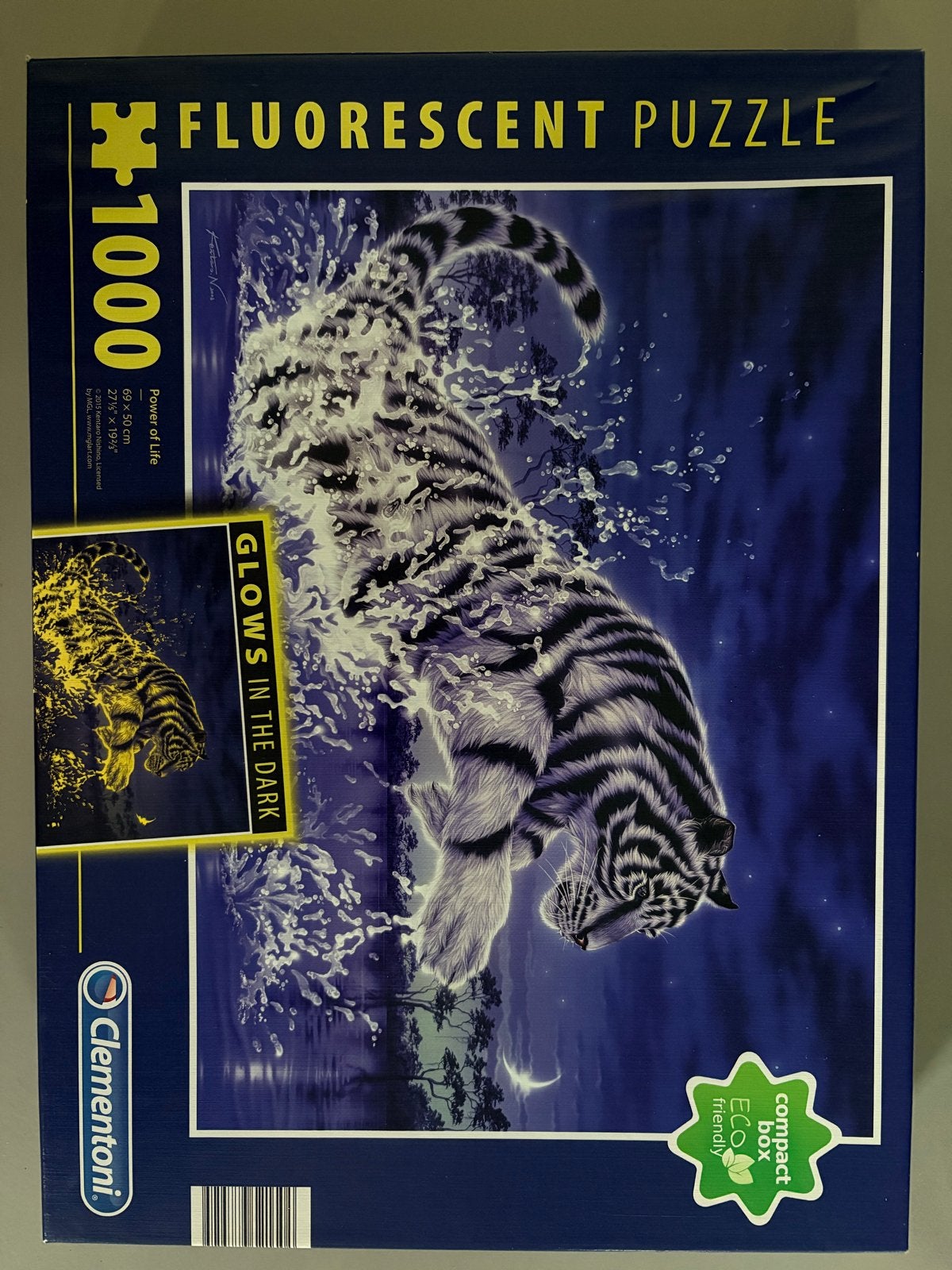 Clementoni Fluorescerende Tijger Puzzel 1000 Stukjes, Ophalen, 500 t/m 1500 stukjes, Zo goed als nieuw, Legpuzzel