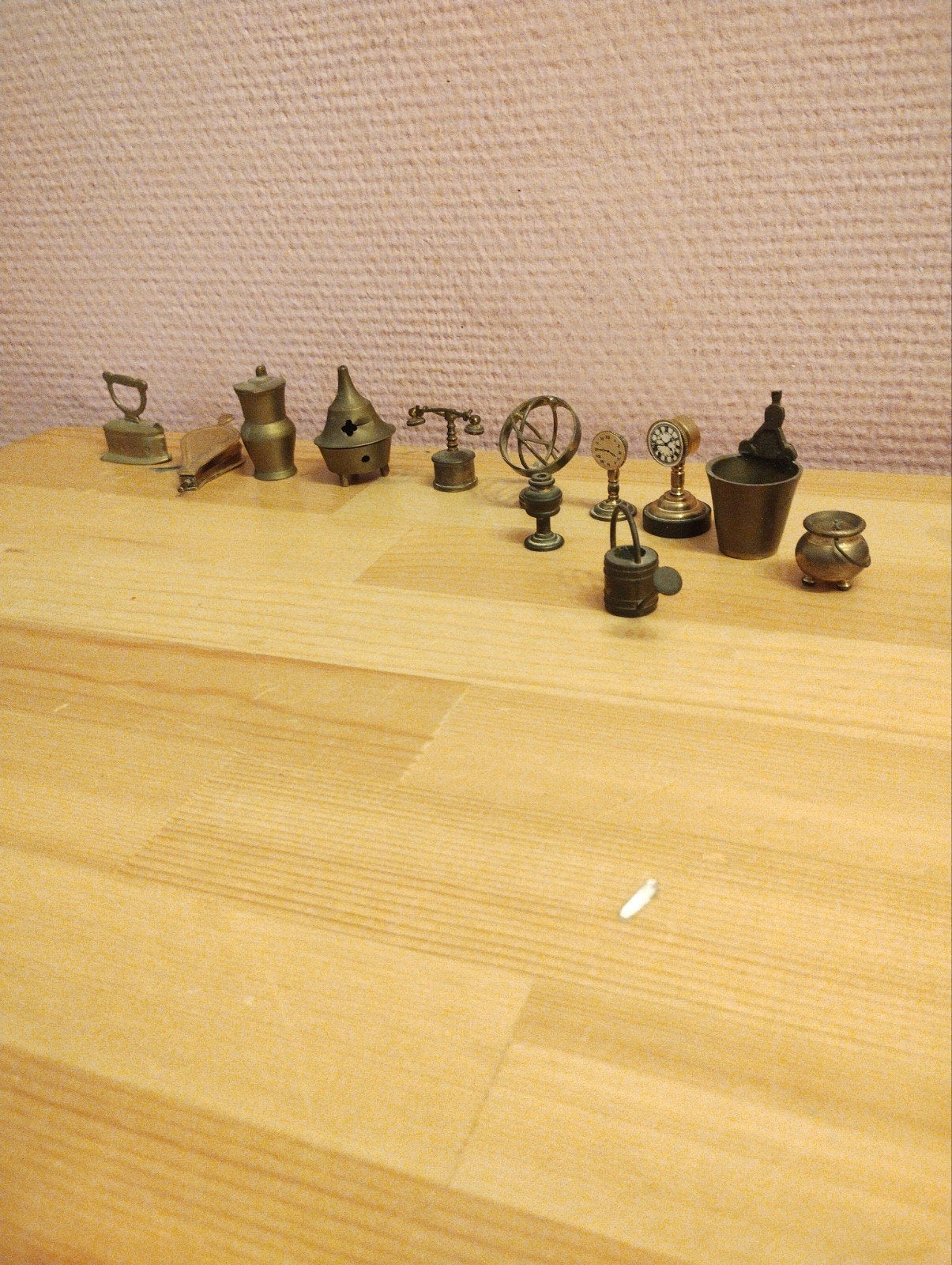 Vintage Messing/Koper Miniatuur Collectie - Letterbak/Pop, Antiek en Kunst, Antiek | Woonaccessoires, Ophalen of Verzenden